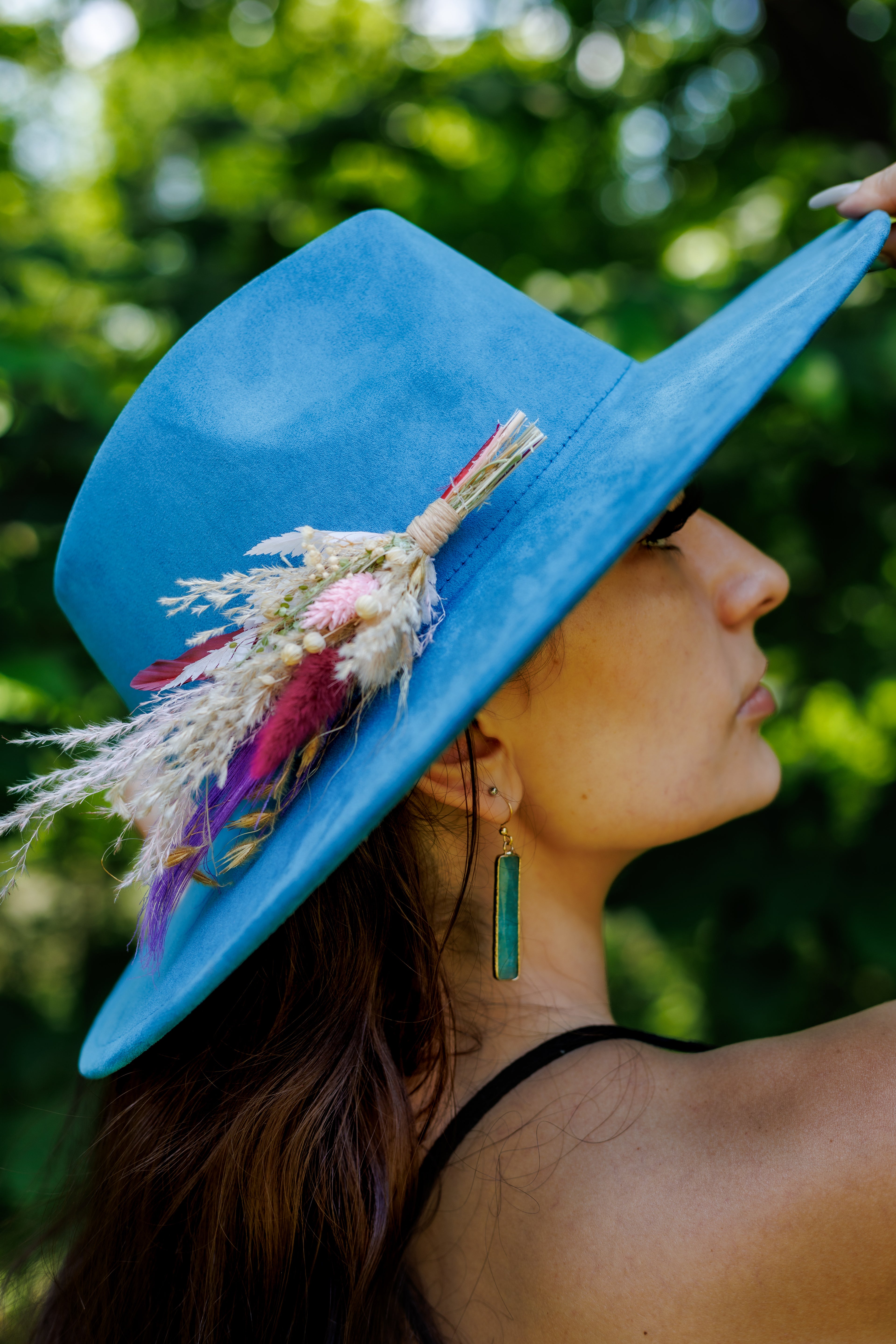 BrimBud Classic - Feather and Florals Hat Pin