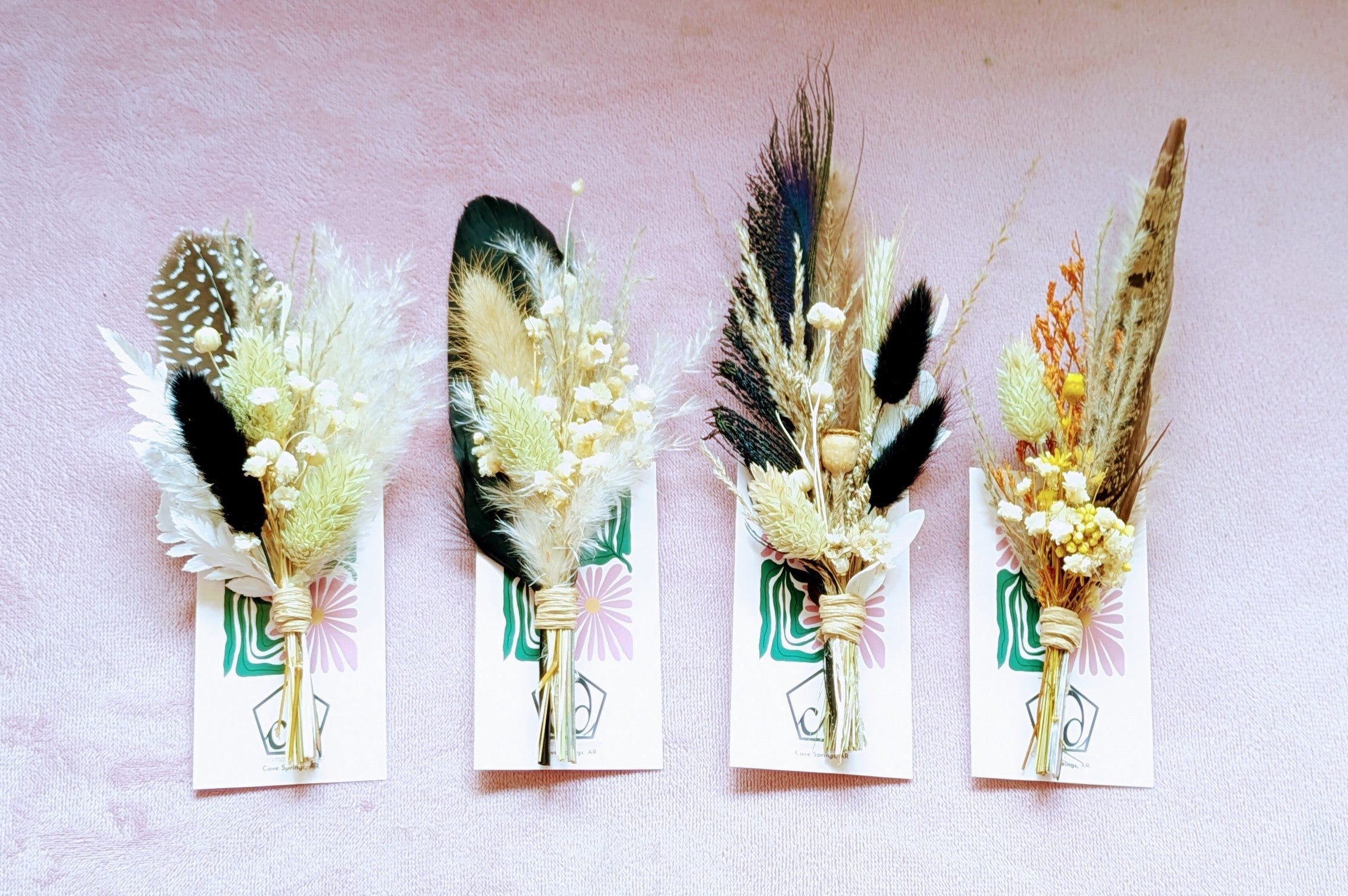 BrimBud Classic - Feather and Florals Hat Pin