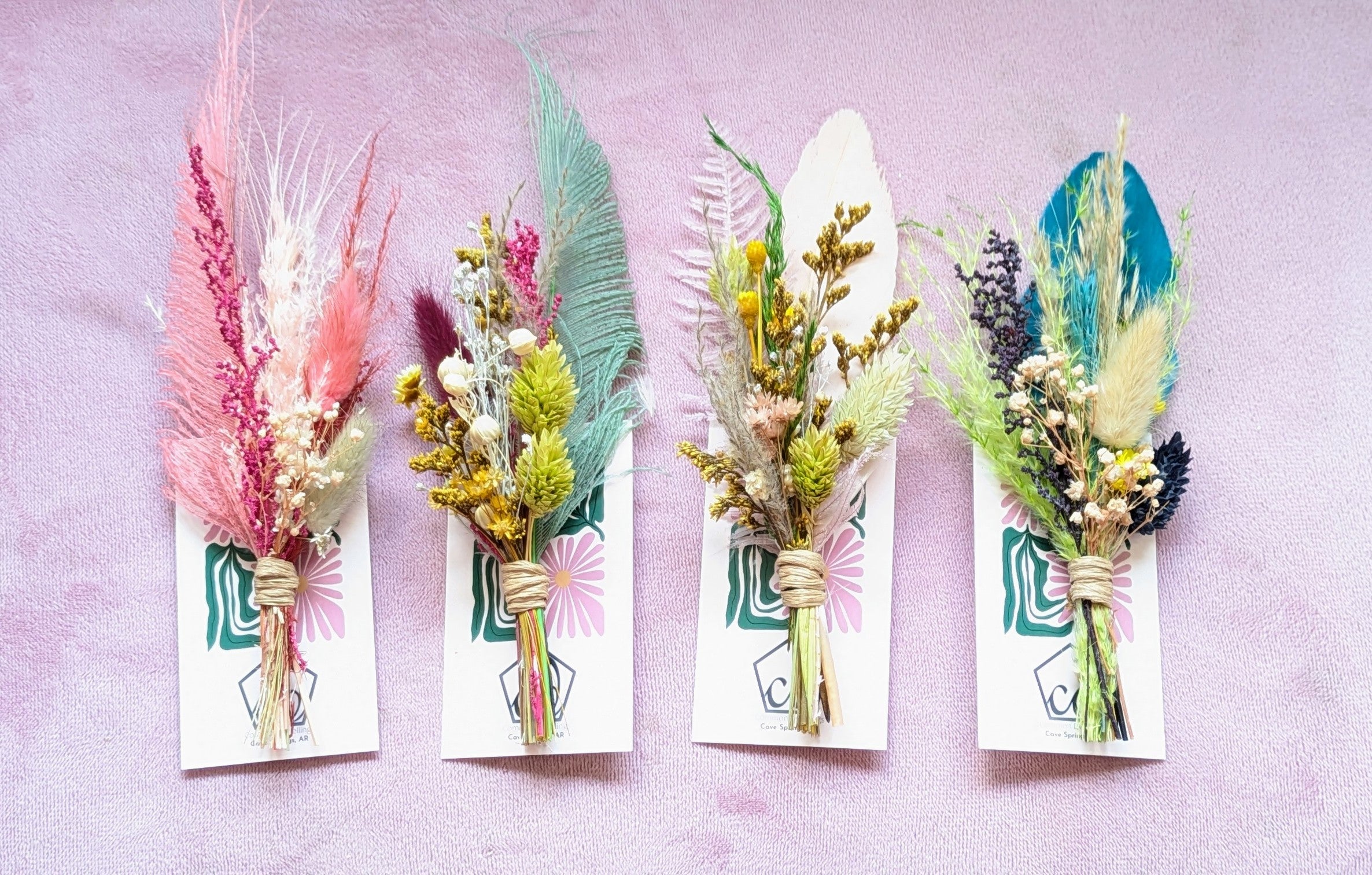 BrimBud Classic - Feather and Florals Hat Pin