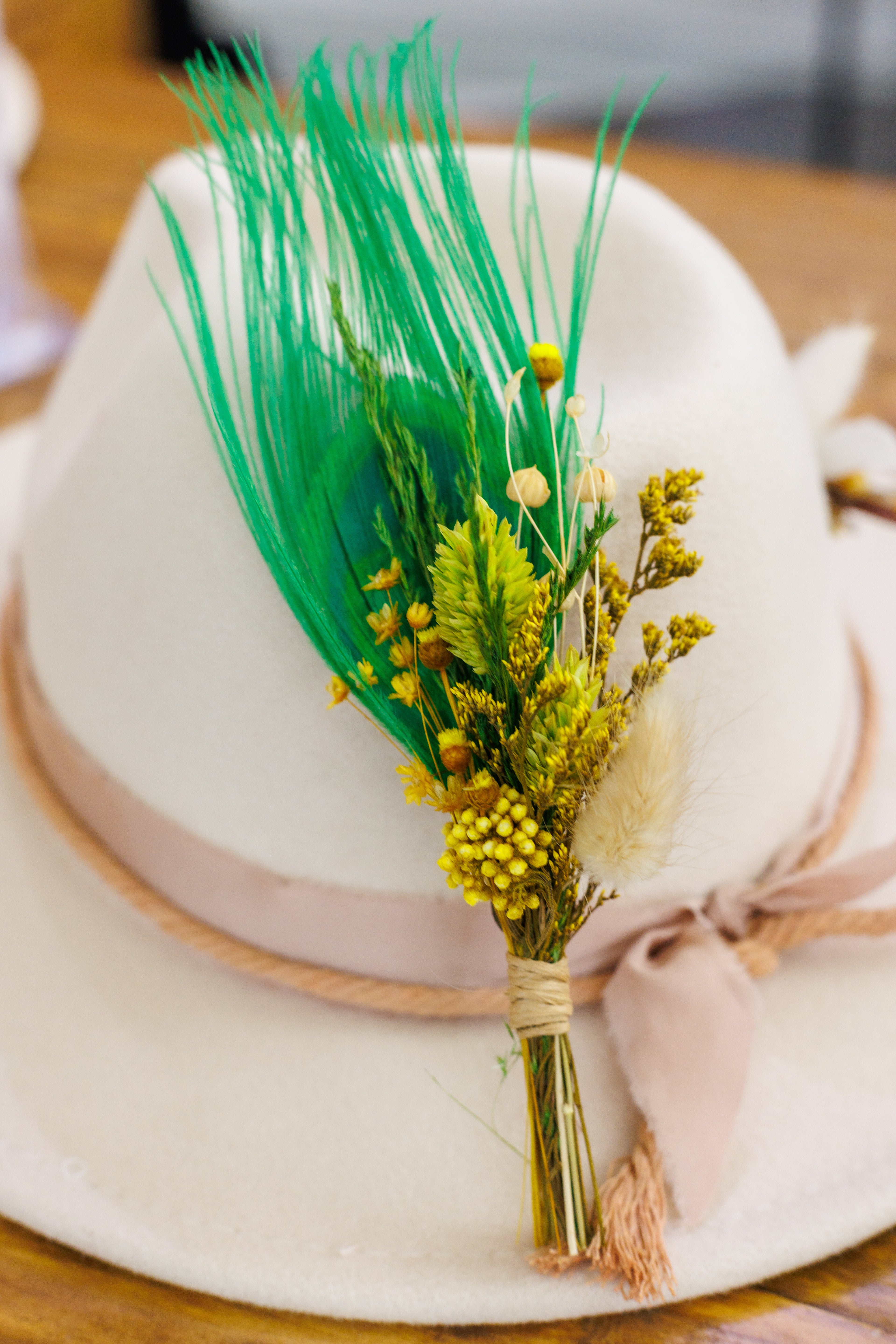 BrimBud Classic - Feather and Florals Hat Pin