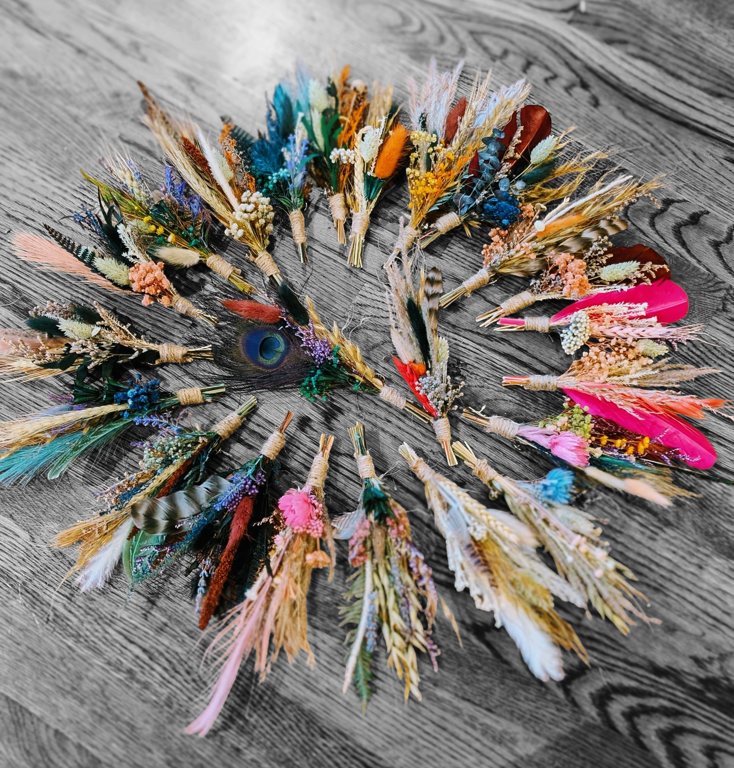 BrimBud Classic - Feather and Florals Hat Pin